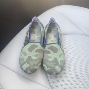 Rothy's Green and Blue Camouflage Flats